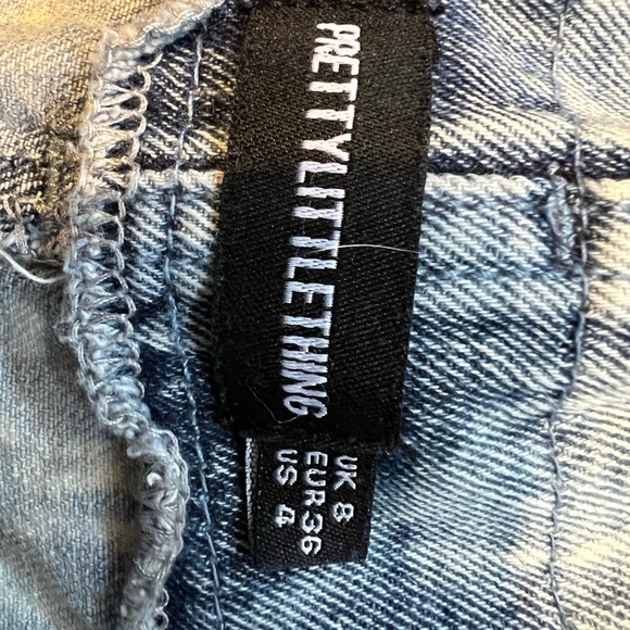 Pretty little things high rise wide denim pants size 4 - Picture 3 of 7